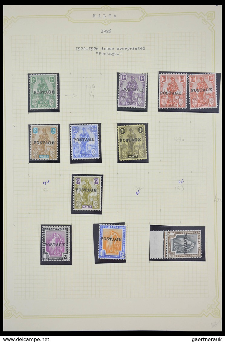 Malta: 1857-1972: Well filled, mint hinged and used, partly double collection Malta 1857 (!)-1972 in