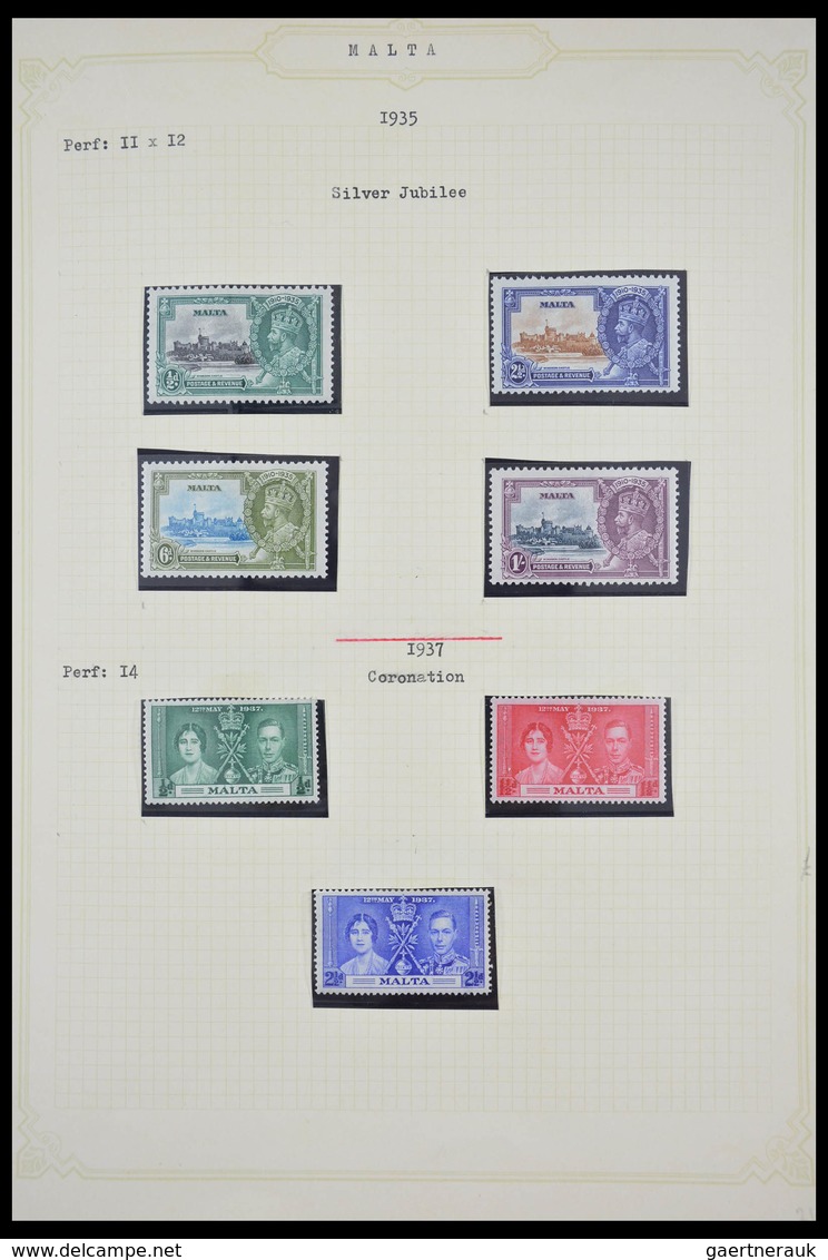 Malta: 1857-1972: Well filled, mint hinged and used, partly double collection Malta 1857 (!)-1972 in