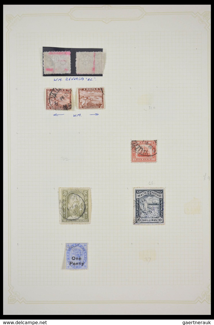 Malta: 1857-1972: Well filled, mint hinged and used, partly double collection Malta 1857 (!)-1972 in