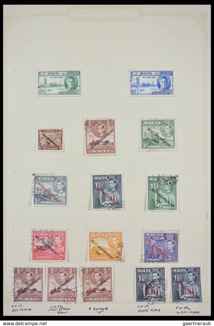 Malta: 1857-1972: Well filled, mint hinged and used, partly double collection Malta 1857 (!)-1972 in