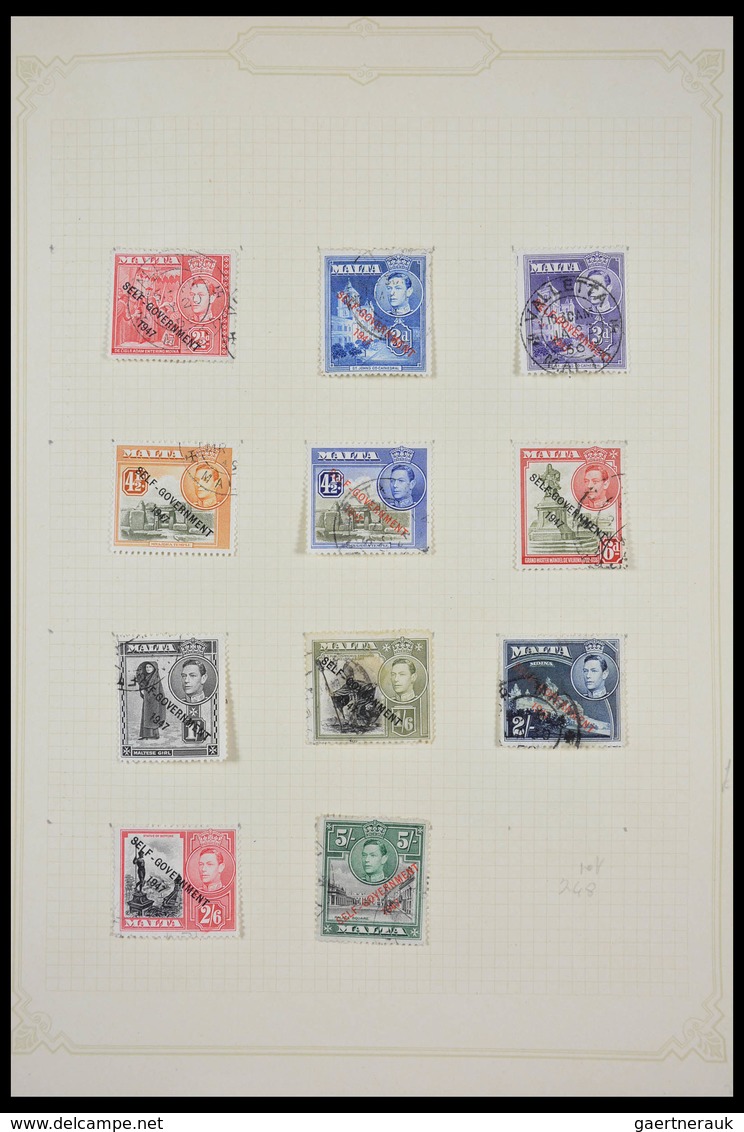 Malta: 1857-1972: Well filled, mint hinged and used, partly double collection Malta 1857 (!)-1972 in