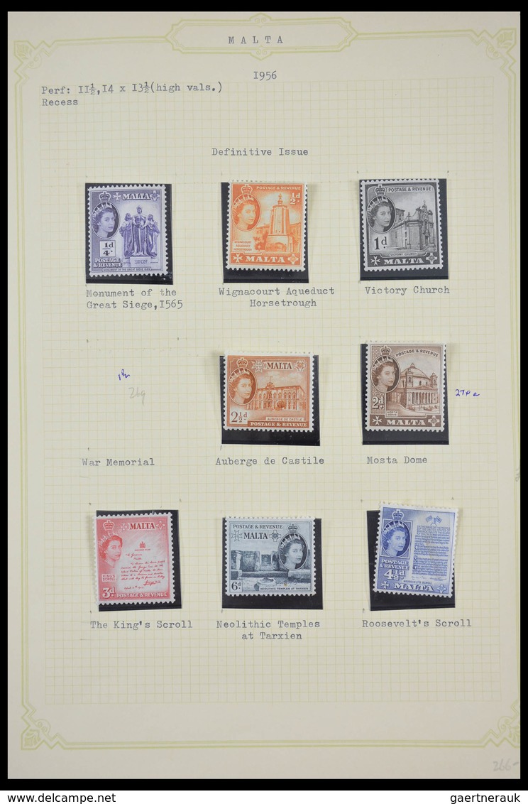 Malta: 1857-1972: Well filled, mint hinged and used, partly double collection Malta 1857 (!)-1972 in