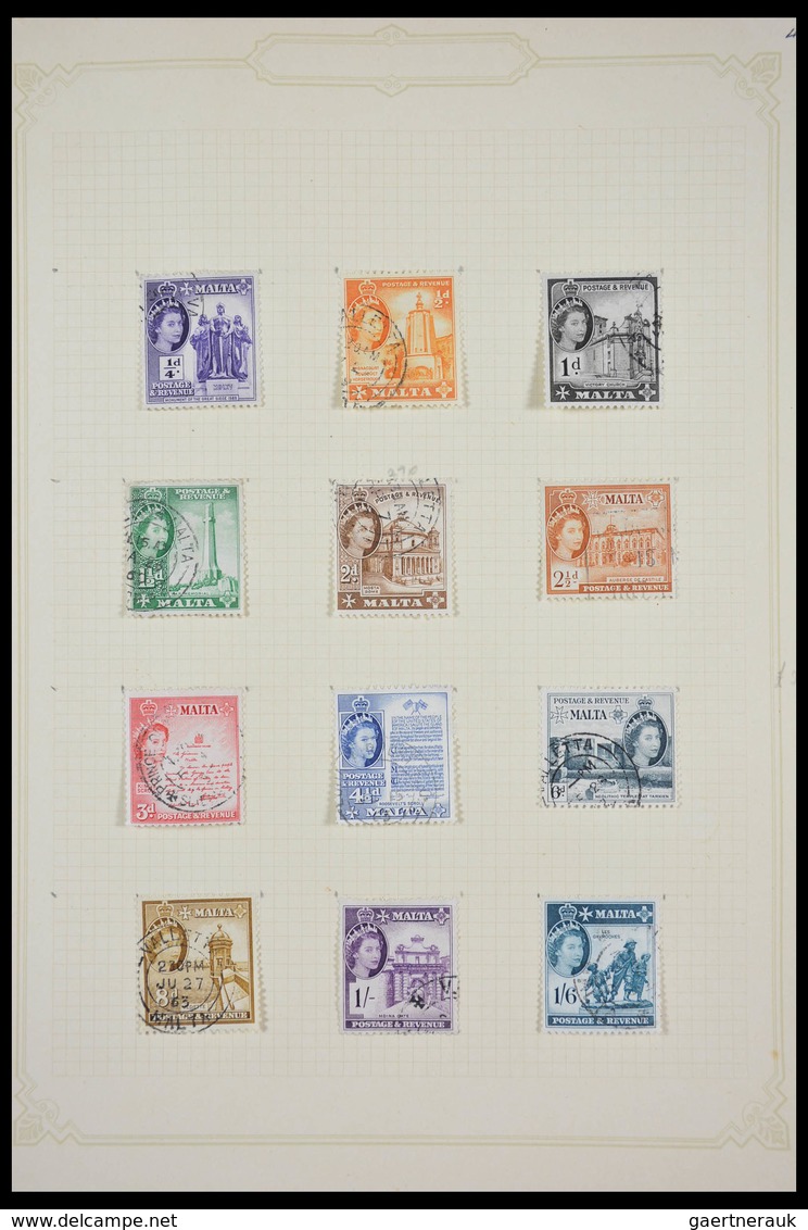 Malta: 1857-1972: Well filled, mint hinged and used, partly double collection Malta 1857 (!)-1972 in