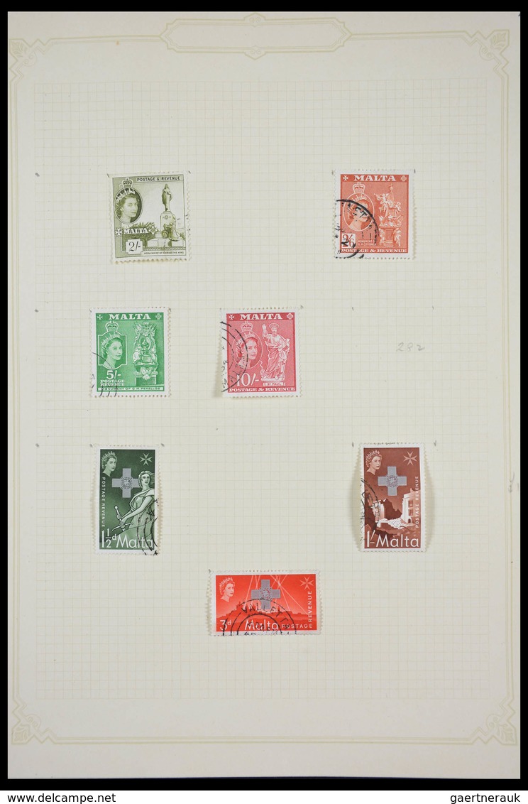 Malta: 1857-1972: Well filled, mint hinged and used, partly double collection Malta 1857 (!)-1972 in