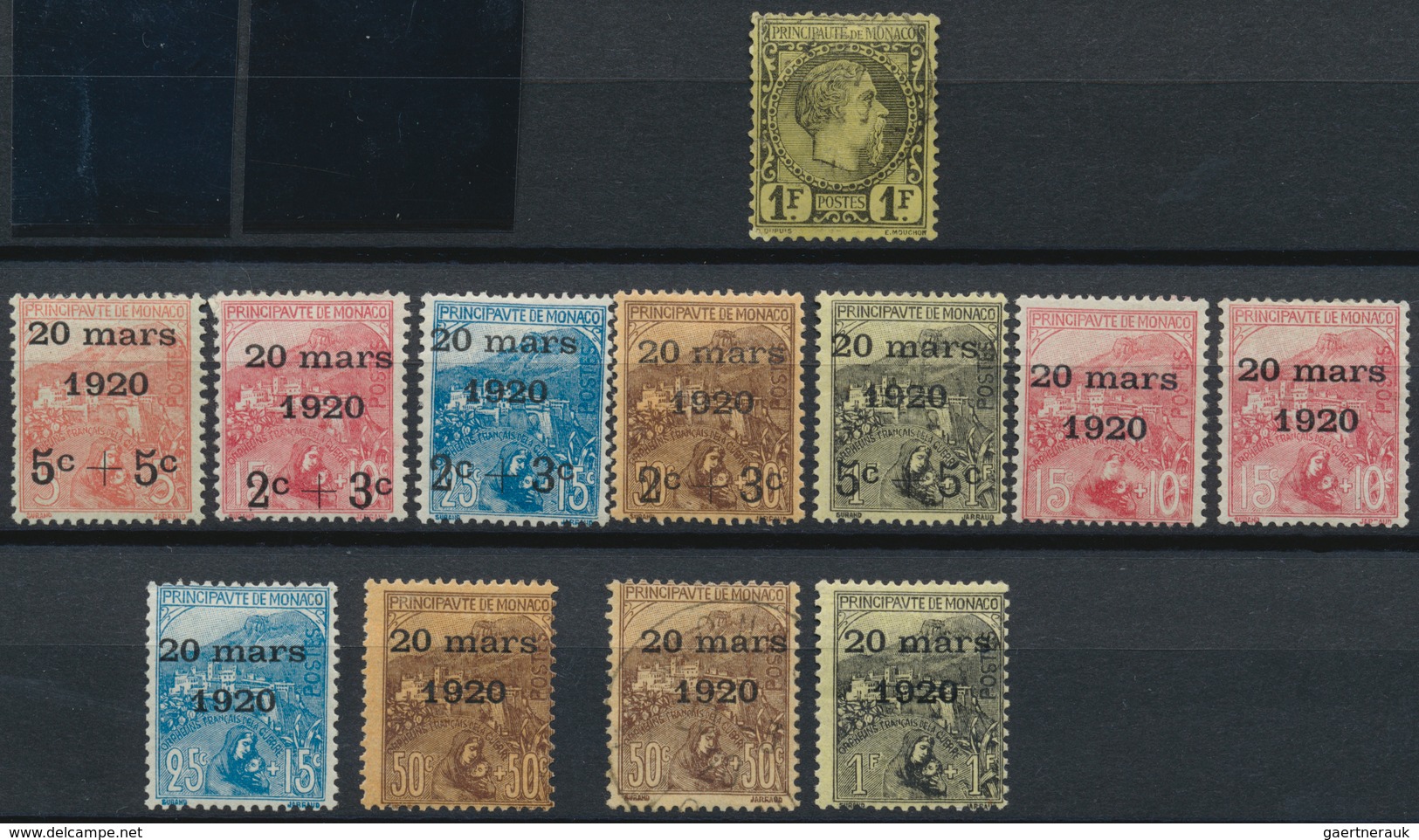 Monaco: 1885-1920, Neat Lot Of 16 Values, Incl. Michel Number 6 (2), MiNr. 9 Mint Never Hinged (Maur - Ungebraucht