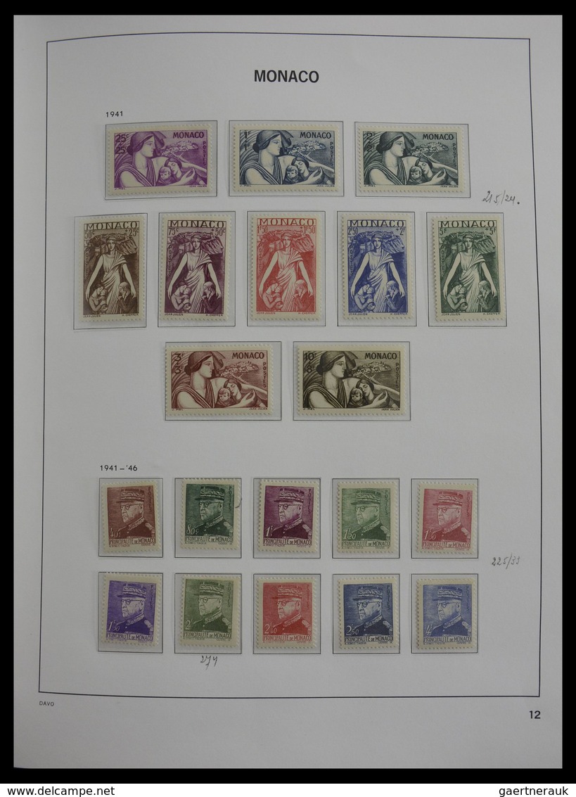 Monaco: 1885-2013: Very Well Filled, MNH And Mint Hinged Collection Monaco 1885-2013 In 6 Davo Luxe - Ungebraucht