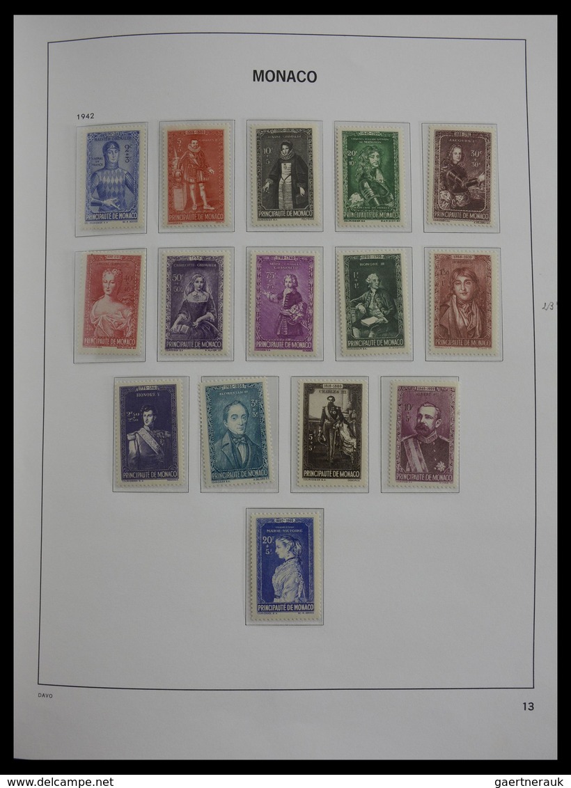 Monaco: 1885-2013: Very Well Filled, MNH And Mint Hinged Collection Monaco 1885-2013 In 6 Davo Luxe - Ungebraucht