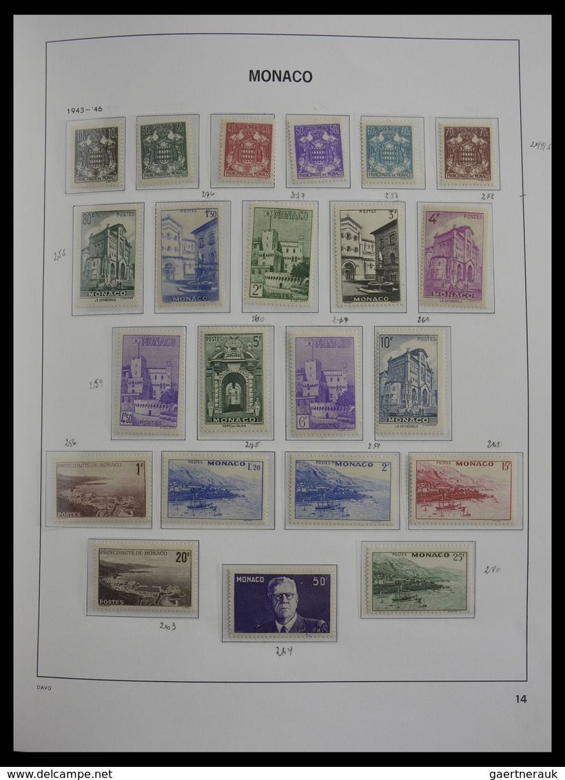 Monaco: 1885-2013: Very Well Filled, MNH And Mint Hinged Collection Monaco 1885-2013 In 6 Davo Luxe - Ungebraucht