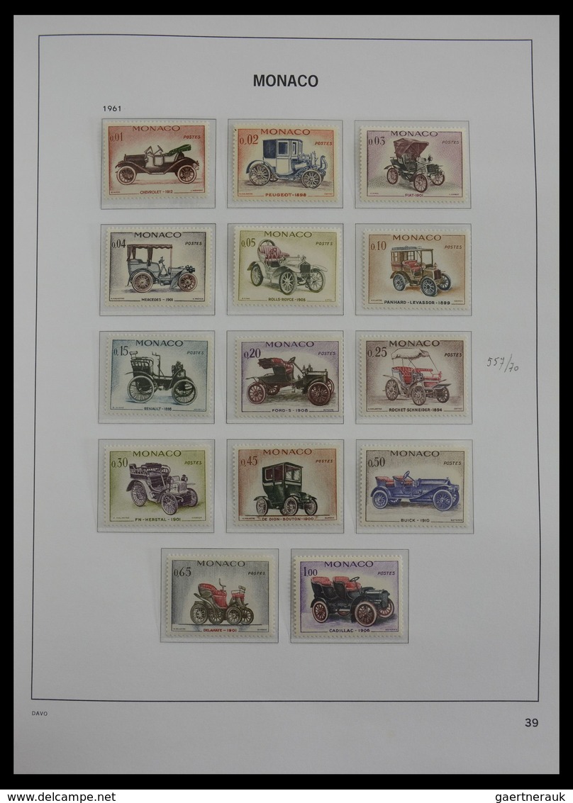 Monaco: 1885-2013: Very well filled, MNH and mint hinged collection Monaco 1885-2013 in 6 Davo luxe