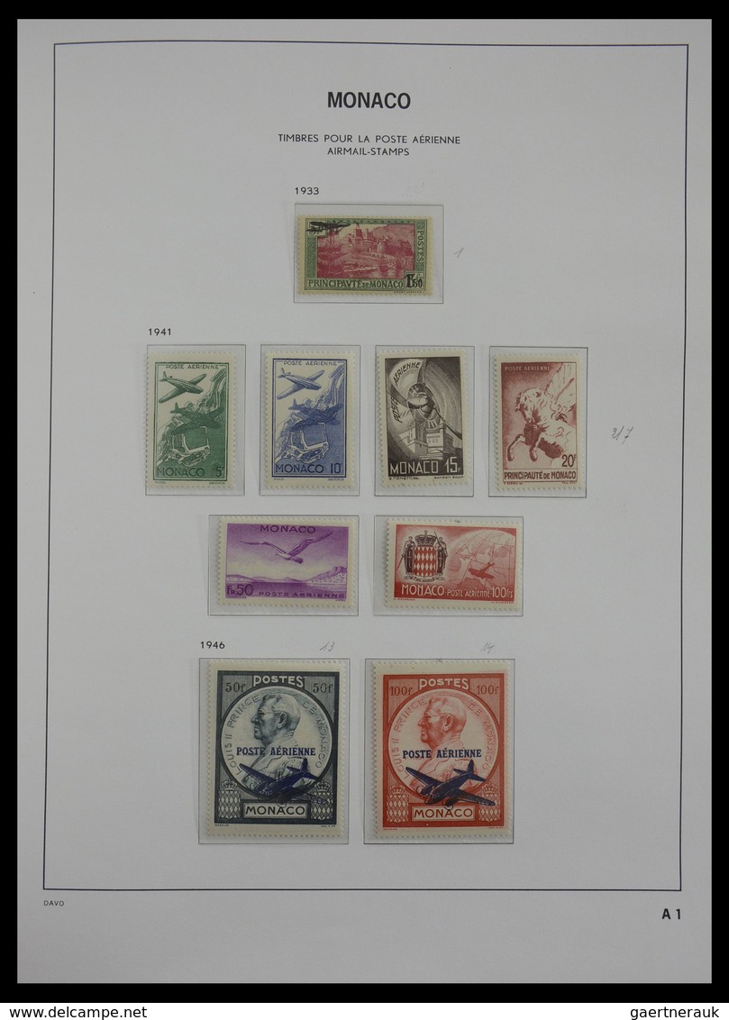 Monaco: 1885-2013: Very well filled, MNH and mint hinged collection Monaco 1885-2013 in 6 Davo luxe