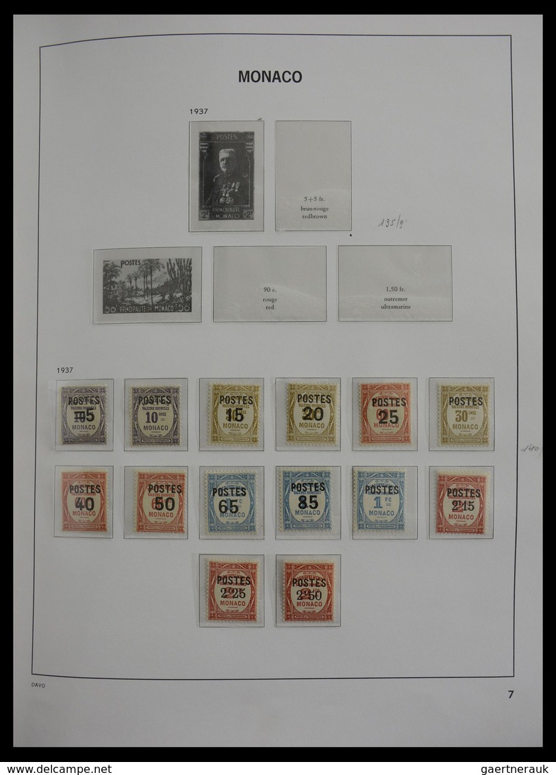 Monaco: 1885-2013: Very well filled, MNH and mint hinged collection Monaco 1885-2013 in 6 Davo luxe