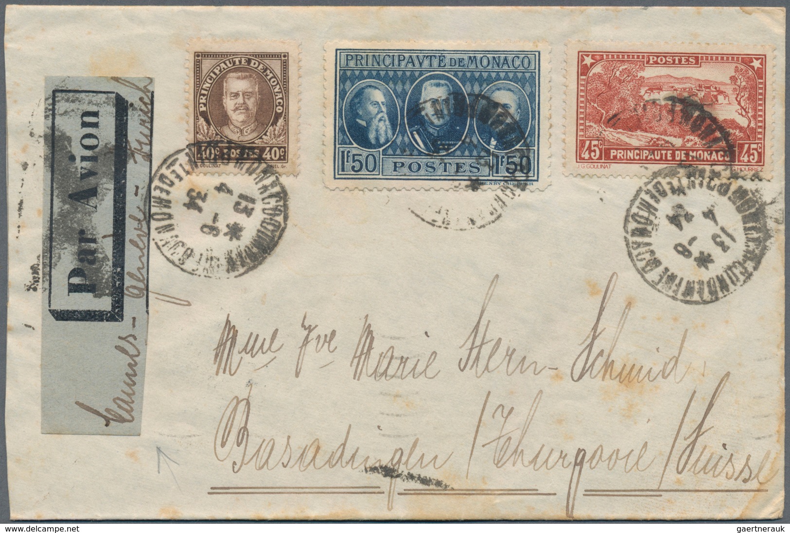 Monaco: 1889/1962, About 200 Covers Including Registered And Air Mail Mostly Pre 1945 As Well As Som - Ungebraucht