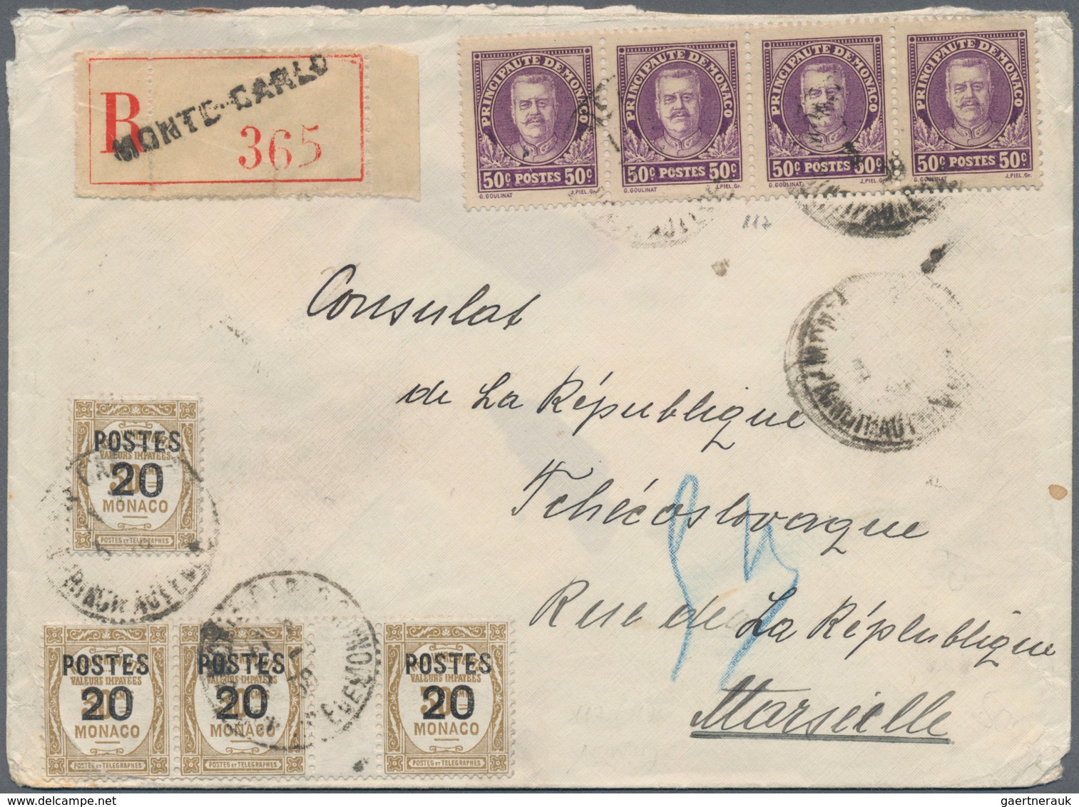 Monaco: 1889/1962, About 200 Covers Including Registered And Air Mail Mostly Pre 1945 As Well As Som - Ungebraucht