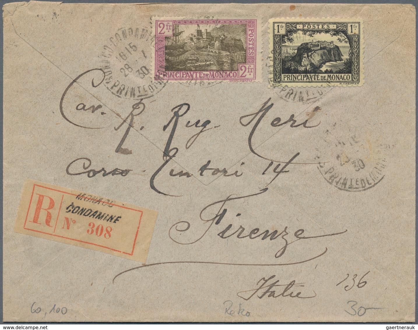 Monaco: 1889/1962, About 200 Covers Including Registered And Air Mail Mostly Pre 1945 As Well As Som - Unused Stamps