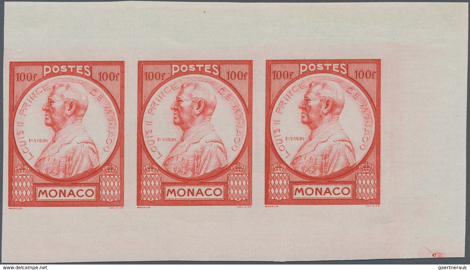 Monaco: 1926/1949 (ca.), Accumulation With Only IMPERFORATE Stamps Including Many Complete Sets In D - Ungebraucht