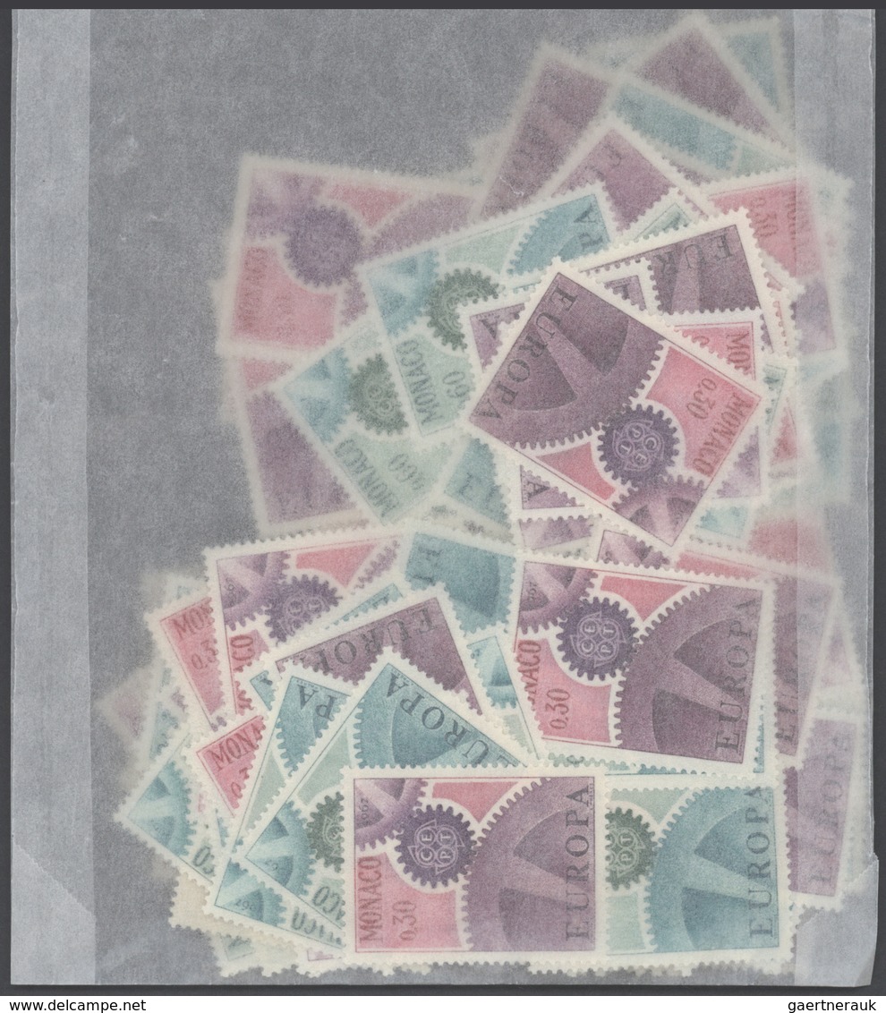 Monaco: 1962-1990: Bulk Lot, CEPT Stamps In Complete Sets. 1962: 4900 Sets, 1963: 2400 Sets, 1964: 5 - Ungebraucht