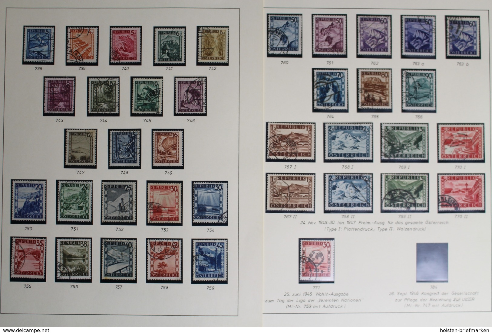 Österreich 1945-1969, Gestempelte Teilsammlung - Sammlungen (im Alben)