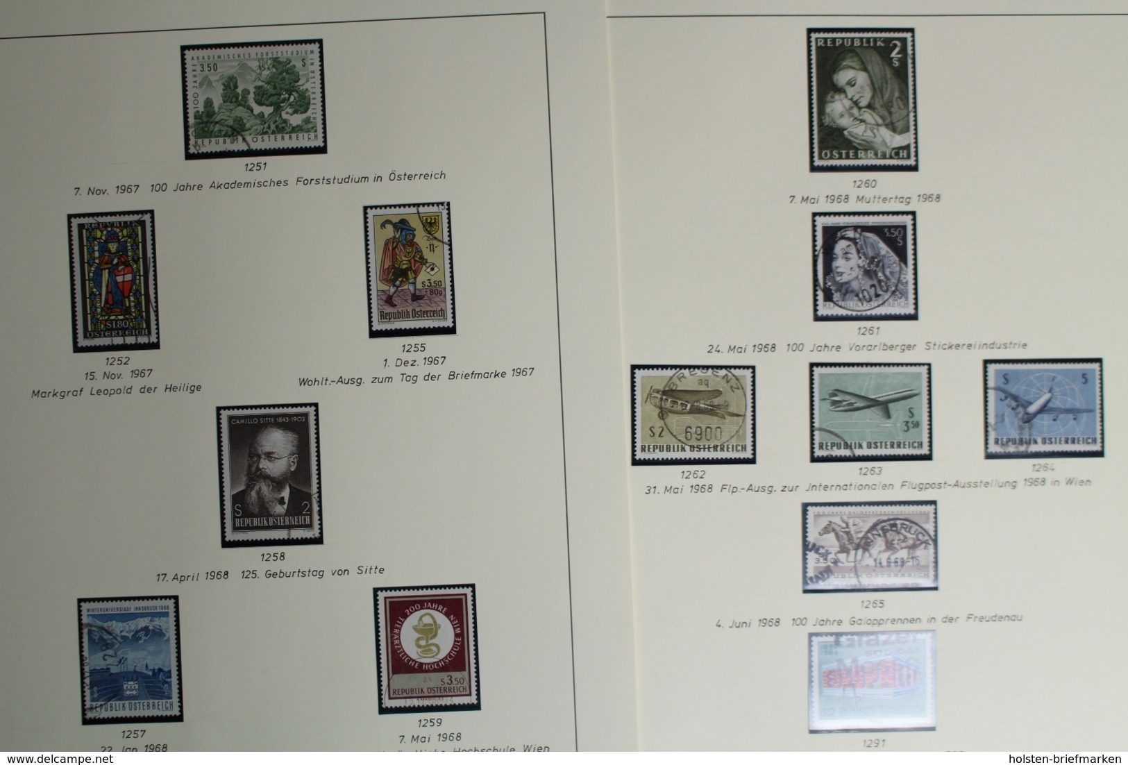 Österreich 1945-1969, gestempelte Teilsammlung