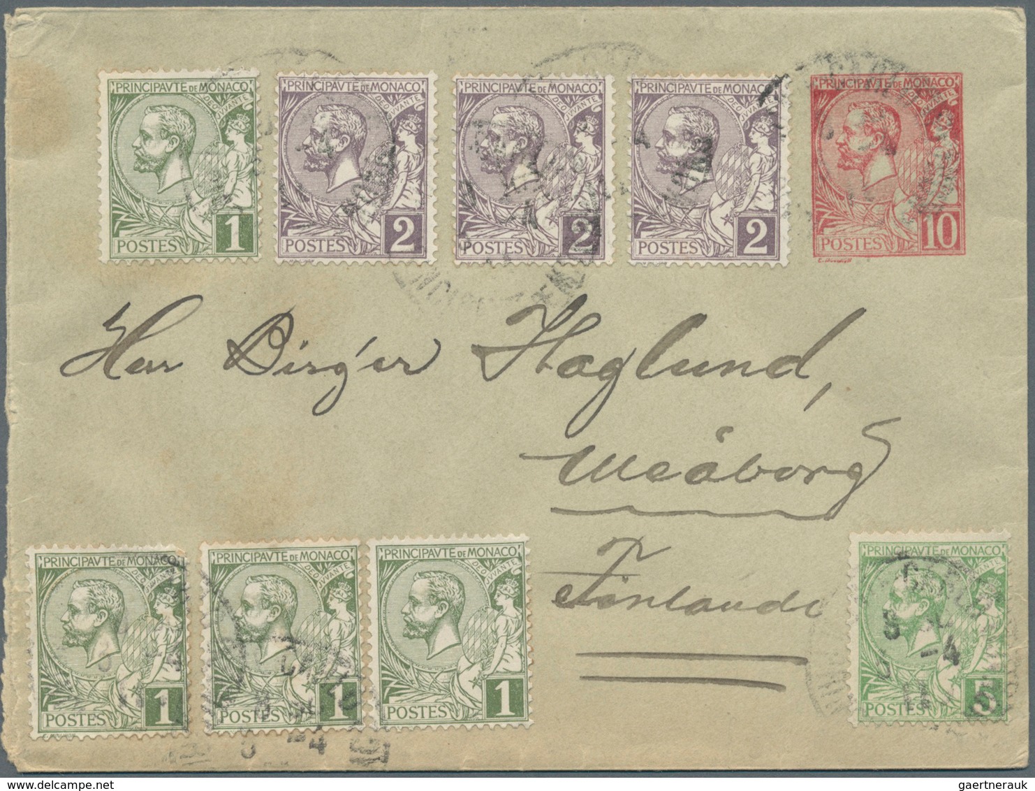Monaco - Ganzsachen: 1887/1951, Lot Von 13 Gebrauchten Ganzsachen (Umschläge, Karten, Kartenbrief), - Postal Stationery