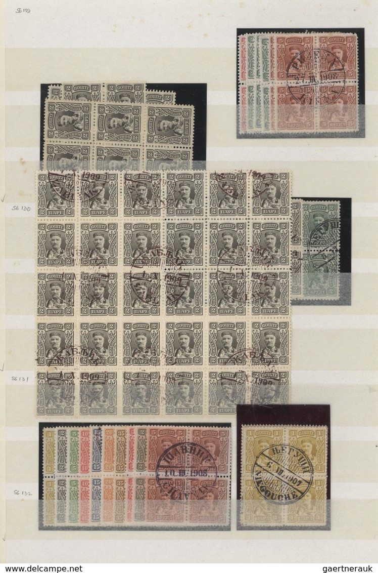 Montenegro: 1880/1913 (ca.), BLOCKS OF FOUR (and Also Some Large Units), Comprehensive Mainly Mint H - Montenegro