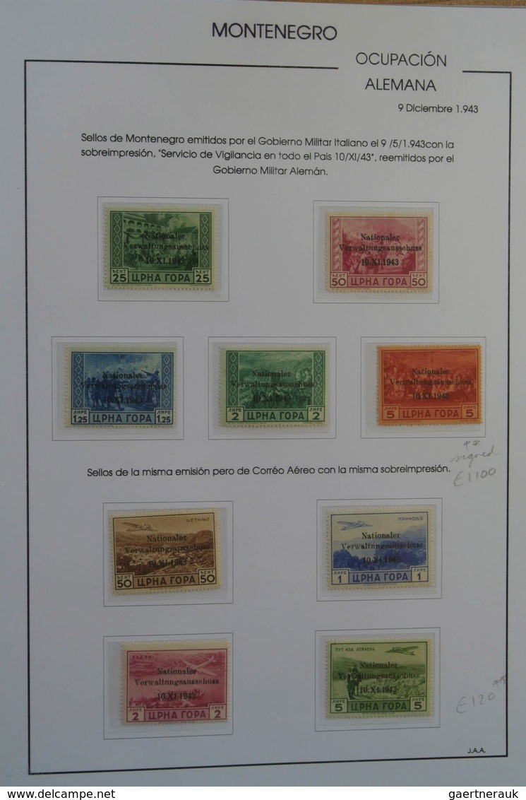 Montenegro: 1941/45: Fantastic MNH And Mint Hinged Collection Montenegro 1941-1945 In Blanc Album. C - Montenegro