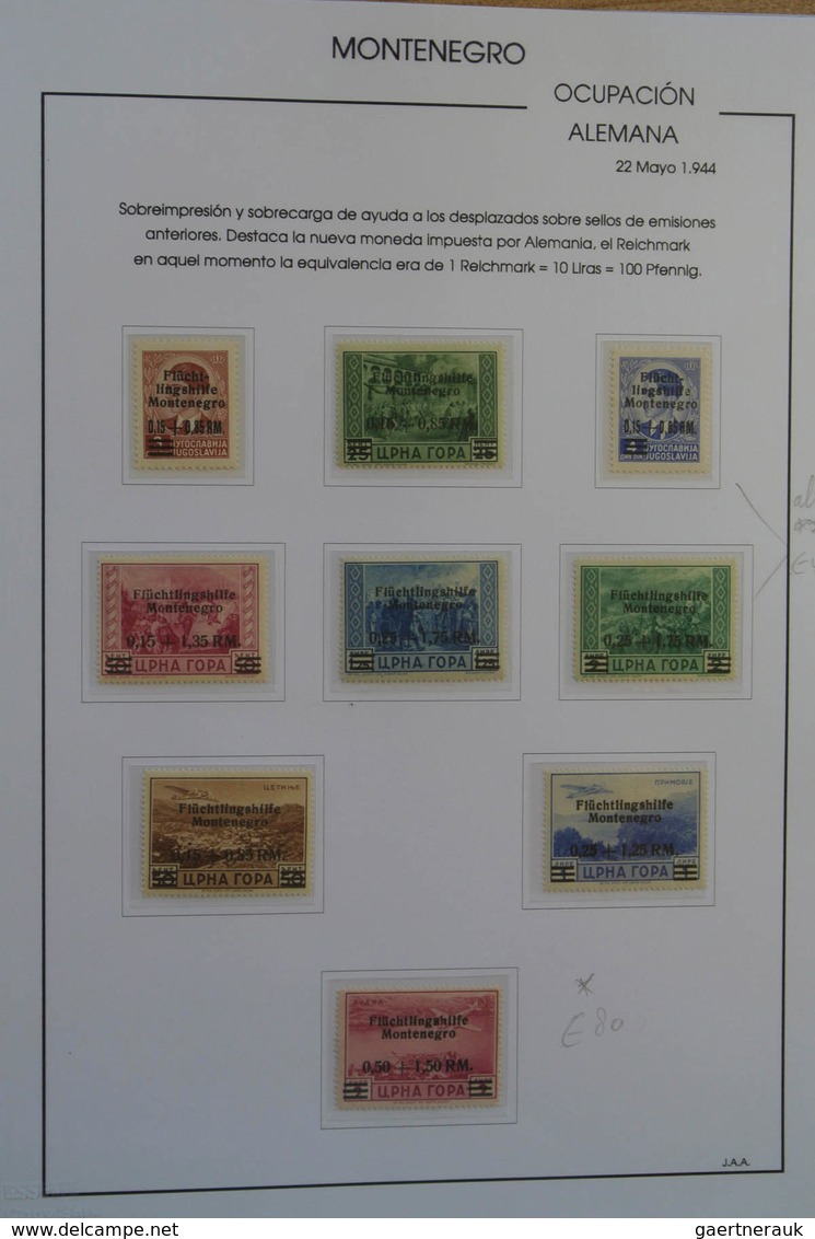 Montenegro: 1941/45: Fantastic MNH And Mint Hinged Collection Montenegro 1941-1945 In Blanc Album. C - Montenegro