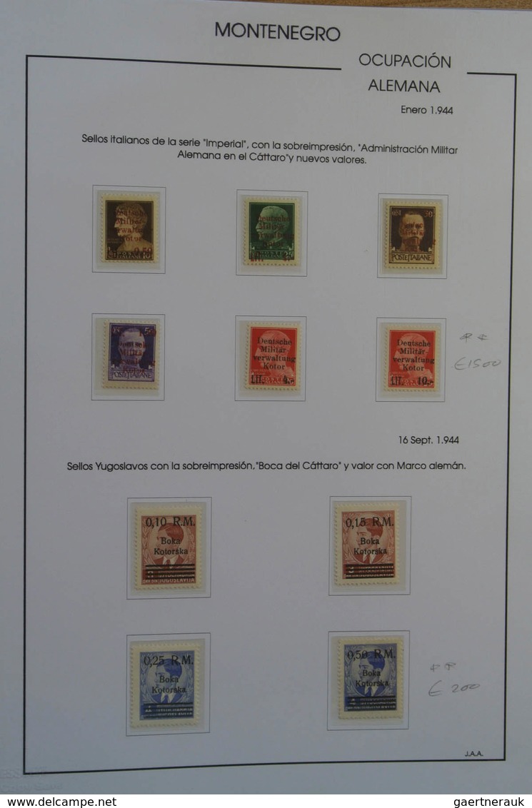 Montenegro: 1941/45: Fantastic MNH and mint hinged collection Montenegro 1941-1945 in blanc album. C