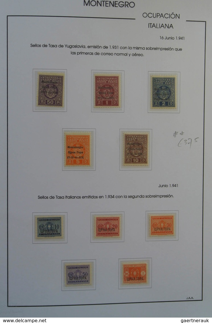 Montenegro: 1941/45: Fantastic MNH and mint hinged collection Montenegro 1941-1945 in blanc album. C