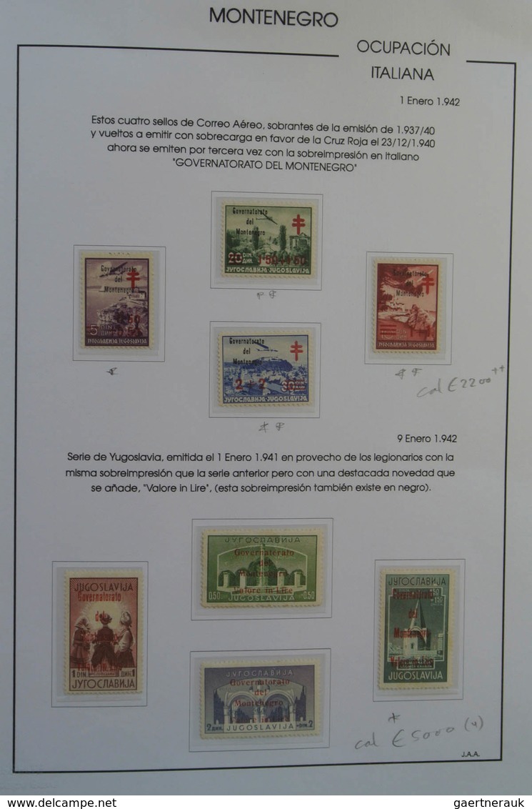 Montenegro: 1941/45: Fantastic MNH and mint hinged collection Montenegro 1941-1945 in blanc album. C