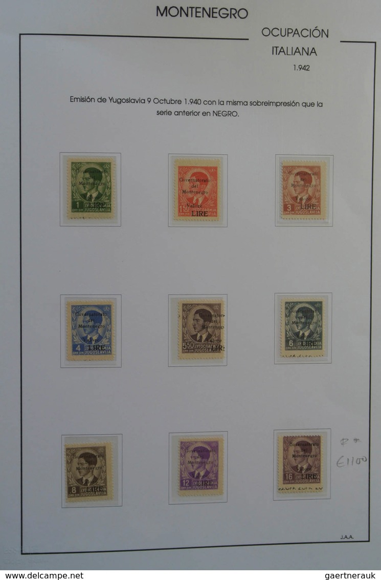 Montenegro: 1941/45: Fantastic MNH and mint hinged collection Montenegro 1941-1945 in blanc album. C