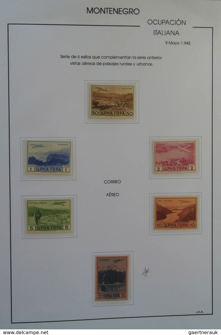 Montenegro: 1941/45: Fantastic MNH and mint hinged collection Montenegro 1941-1945 in blanc album. C