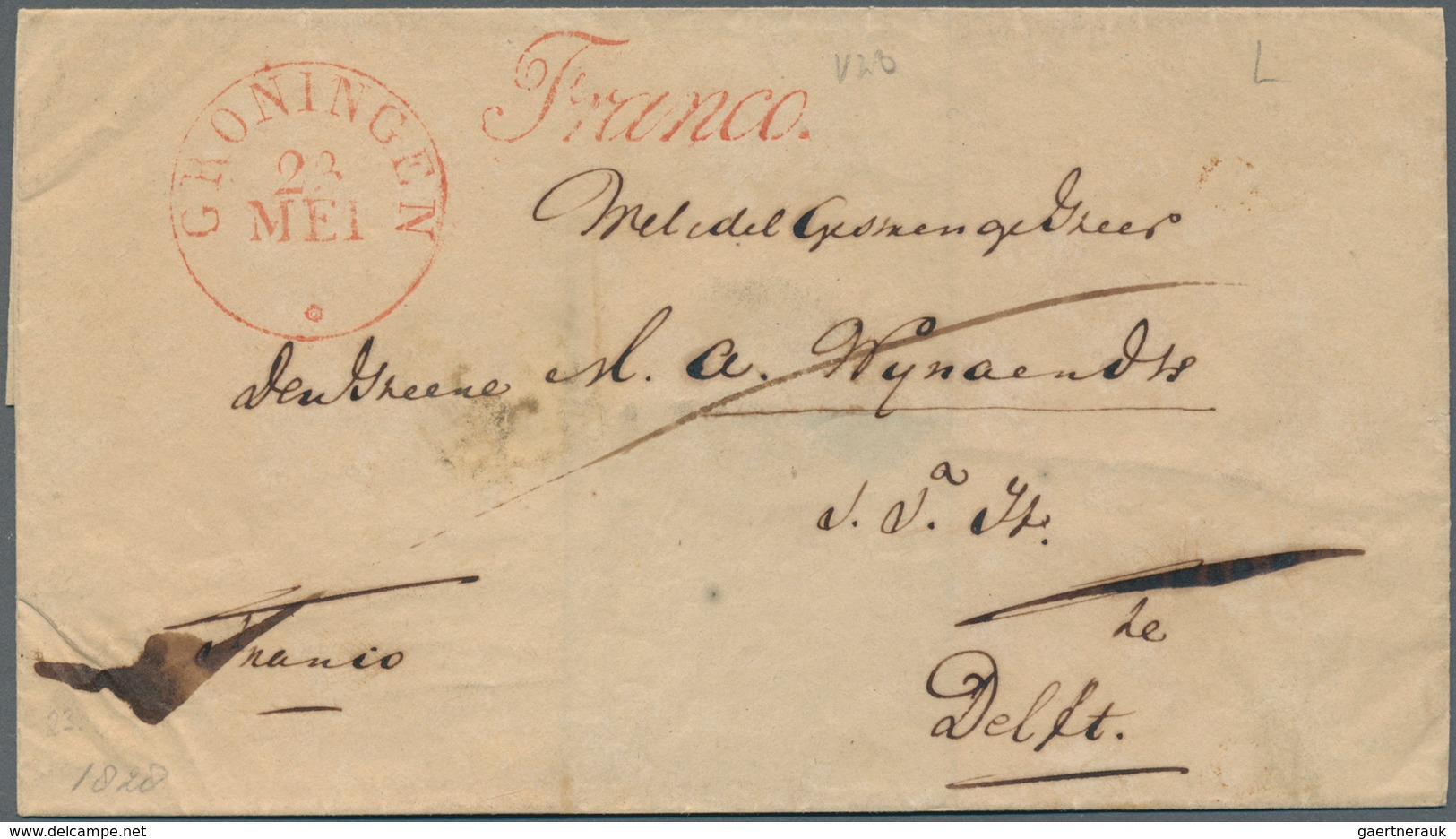 Niederlande - Vorphilatelie: 1800/1850 (ca.), Partie Von Ca. 110 Briefen Mit Verschiedensten "FRANCO - ...-1852 Vorläufer