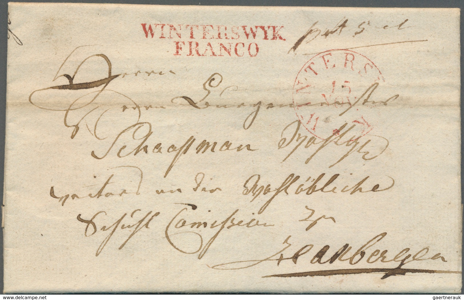 Niederlande - Vorphilatelie: 1800/1850 (ca.), Partie von ca. 110 Briefen mit verschiedensten "FRANCO