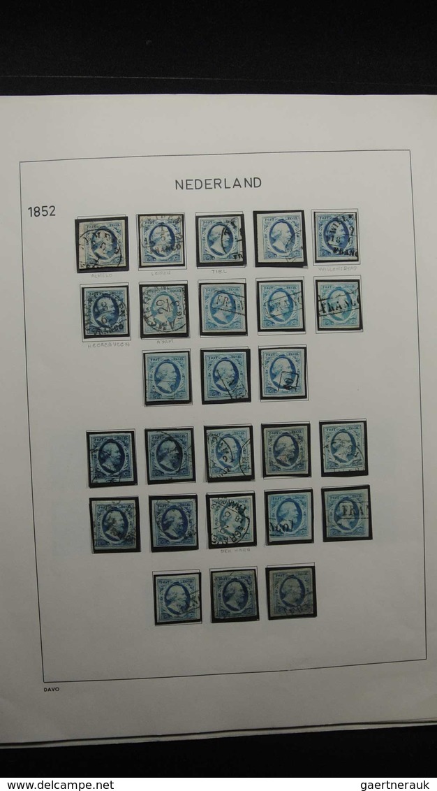 Niederlande: 1852: Folder With A  Small Collection Of The 1st Issue Of The Netherlands, In Which 71x - Sonstige & Ohne Zuordnung