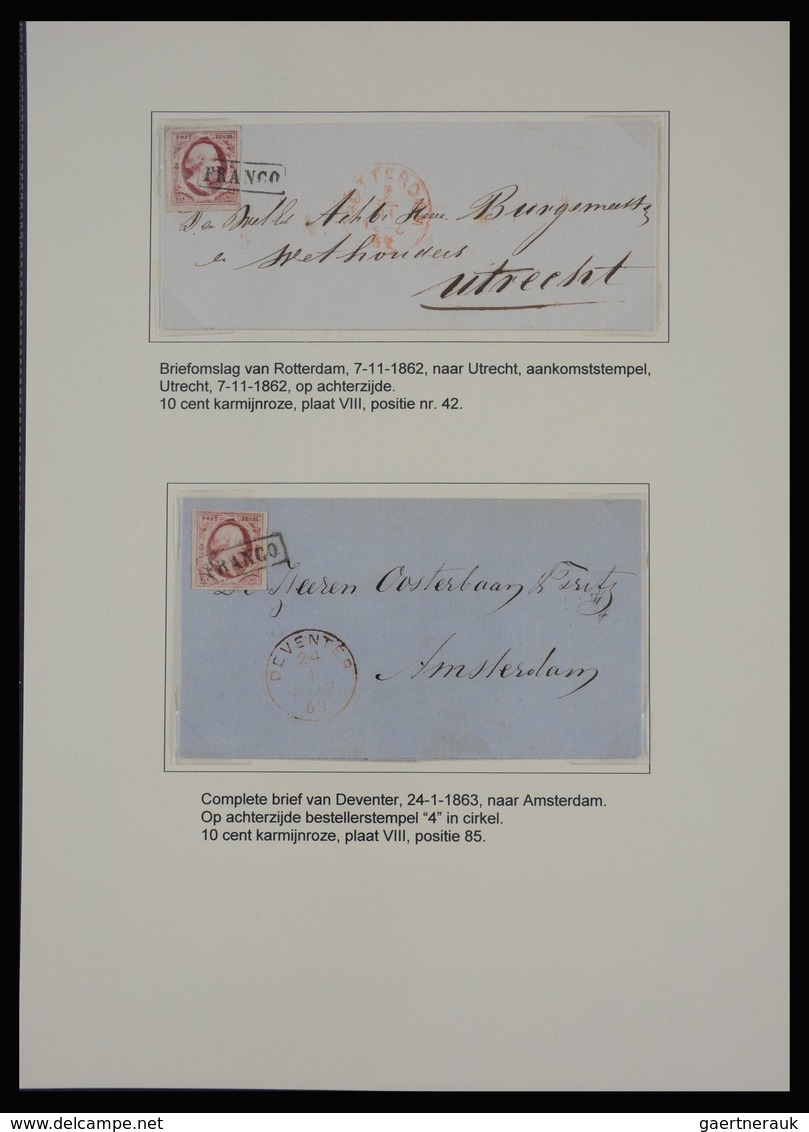 Niederlande: 1852: Nice, extensive, on color and plate specialised collection Netherlands issue 1852