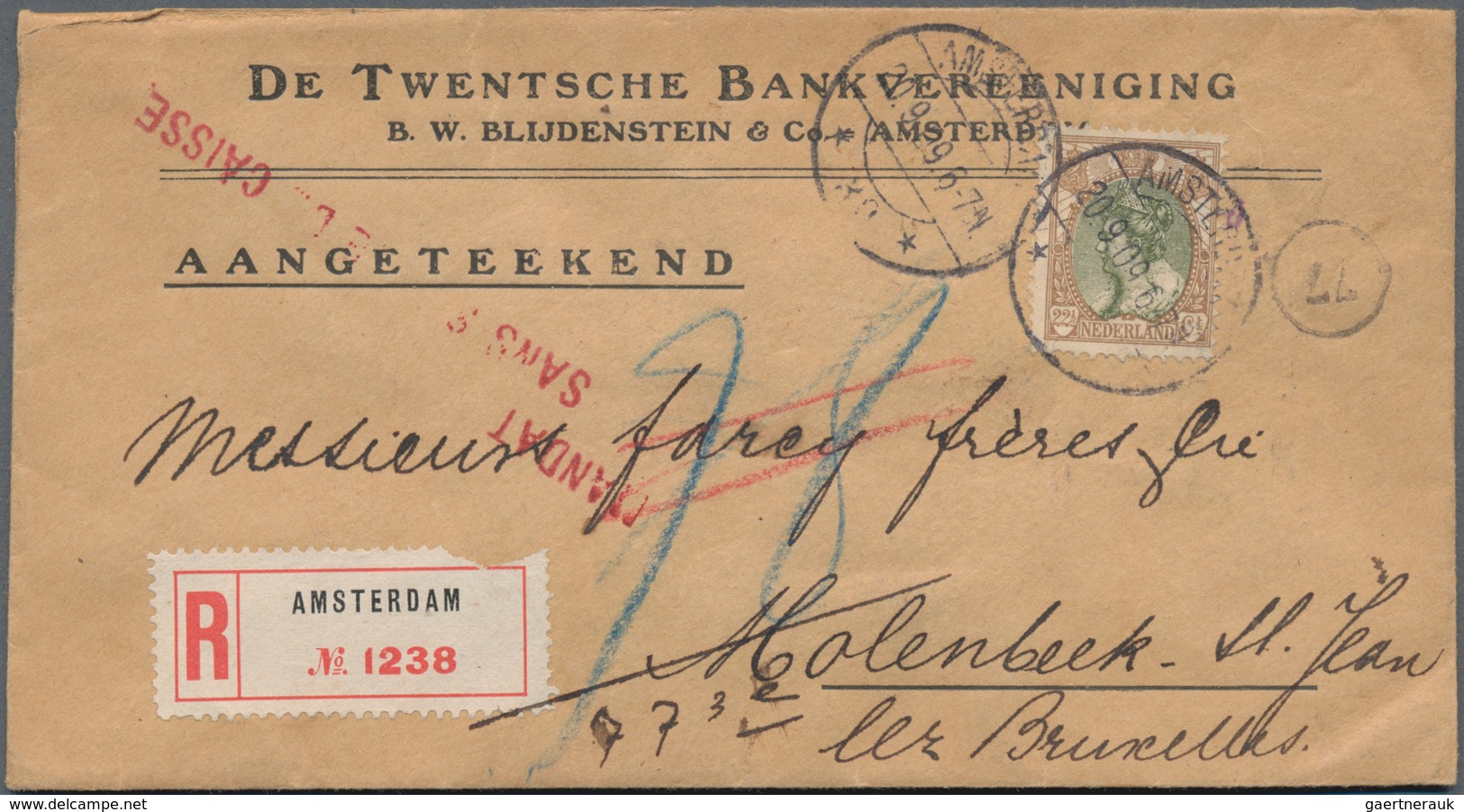 Niederlande: 1870/1970 (ca.), lot of apprx. 313 covers/cards, incl. stationeries, ppc, attractive fr