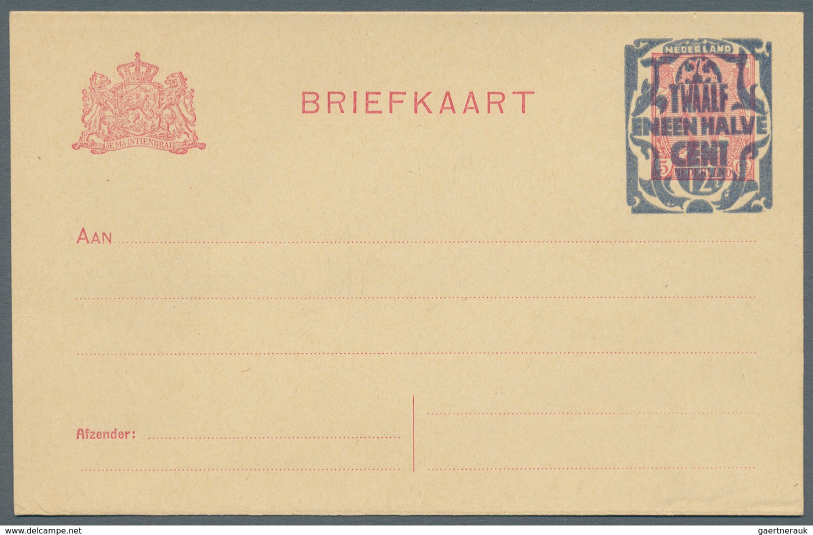 Niederlande - Ganzsachen: Ca 1920: Ca 26 Verschiedene Nicht Verausgabte Überdruckprovisorien Von Gan - Postal Stationery