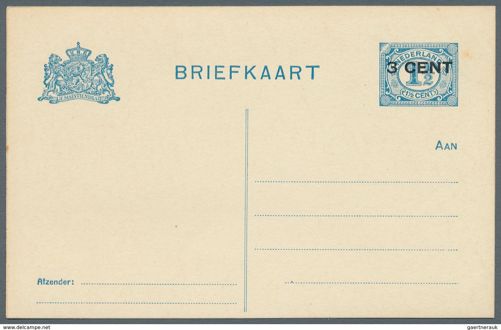 Niederlande - Ganzsachen: Ca 1920: Ca 26 Verschiedene Nicht Verausgabte Überdruckprovisorien Von Gan - Postal Stationery