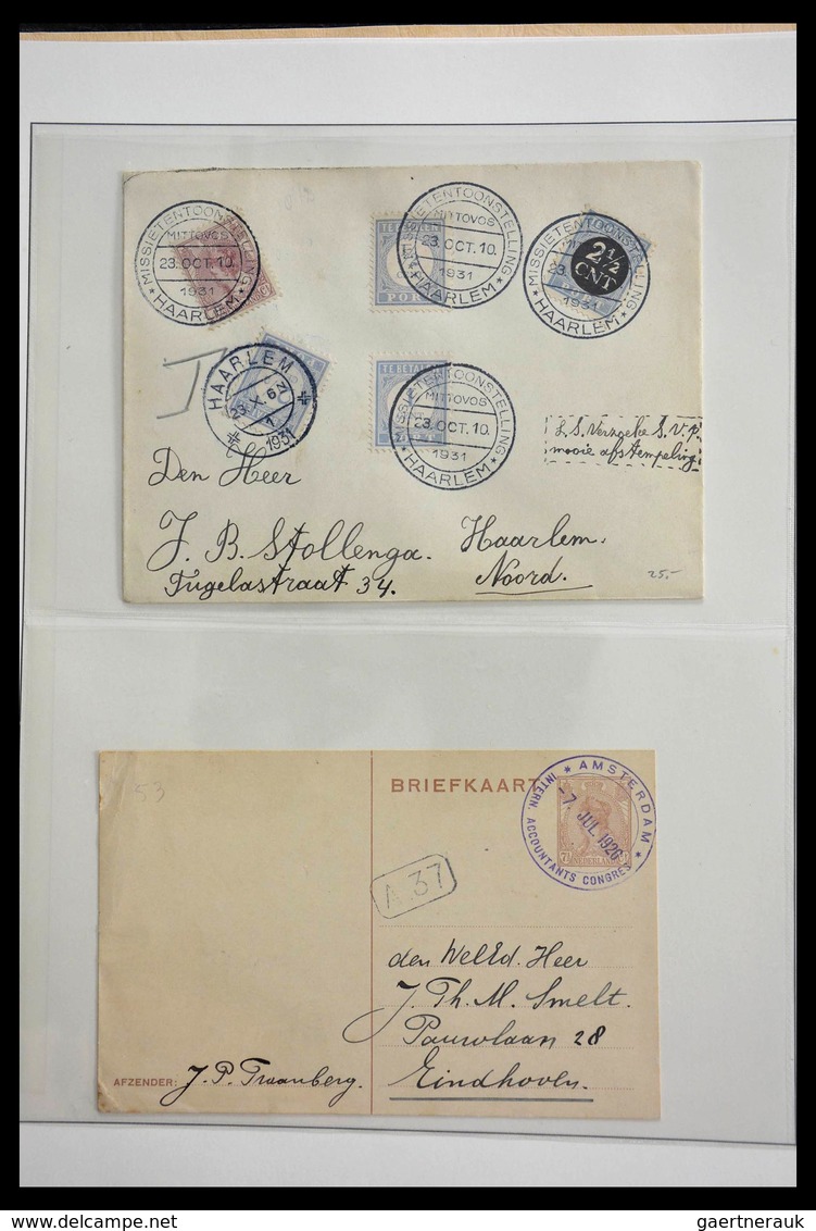 Niederlande - Stempel: 1906-1934: Nice Lot Commemorative Cancels Of The Netherlands 1906-1934 In 2 L - Poststempel