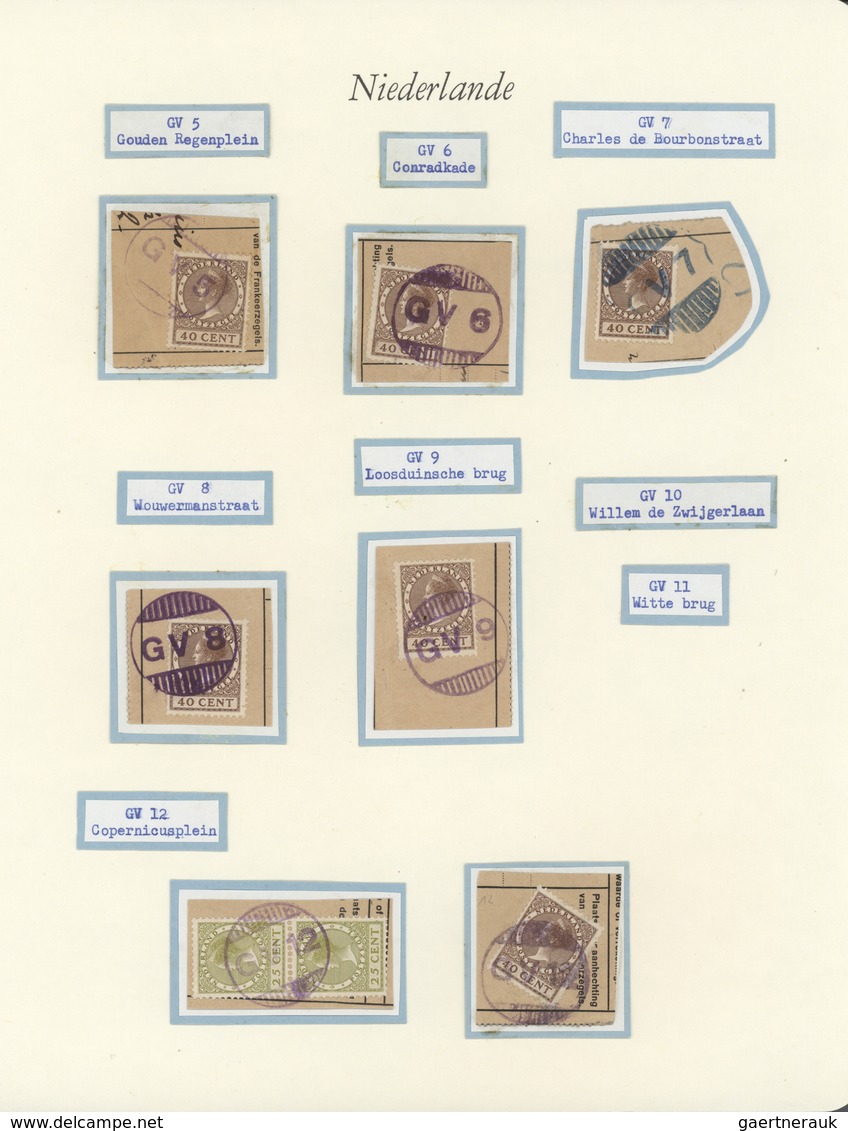 Niederlande - Stempel: 1925/1940 Ca., EXPERIMENTAL RUBBER POSTMARKS, Extensive And Almost Complete C - Poststempel