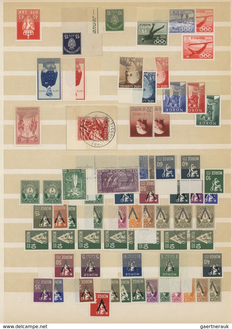 Norwegen: 1922/1964, Almost Exclusively U/m Collection/accumulation (only A Few Stamps Are Hinged - - Briefe U. Dokumente