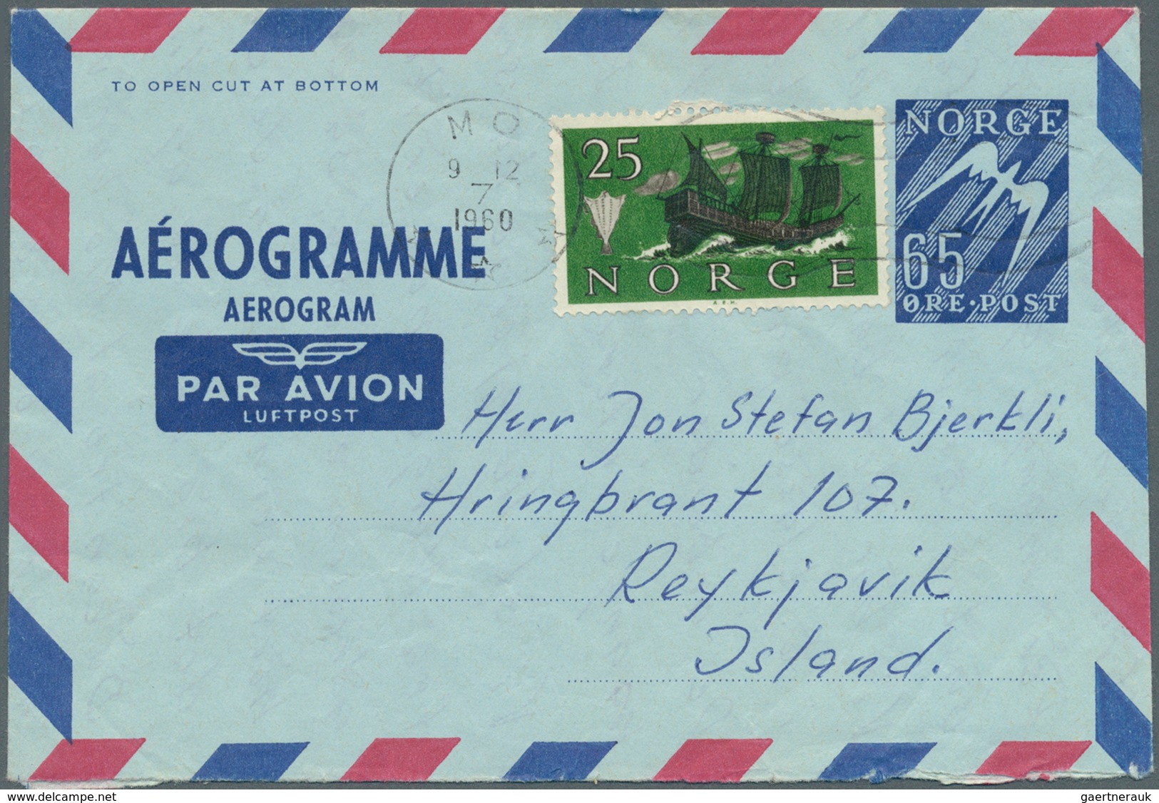 Norwegen - Ganzsachen: 1948/1985 (ca.), AEROGRAMMES: Accumulation With About 1.000 Unused And Used/C - Postal Stationery