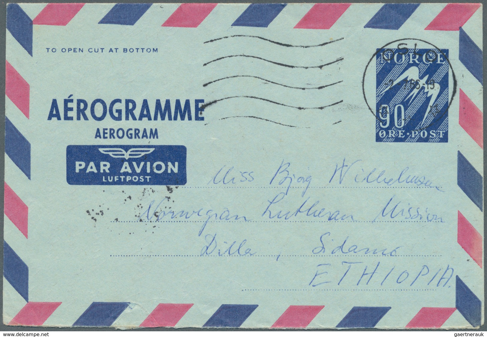 Norwegen - Ganzsachen: 1948/1985 (ca.), AEROGRAMMES: accumulation with about 1.000 unused and used/C