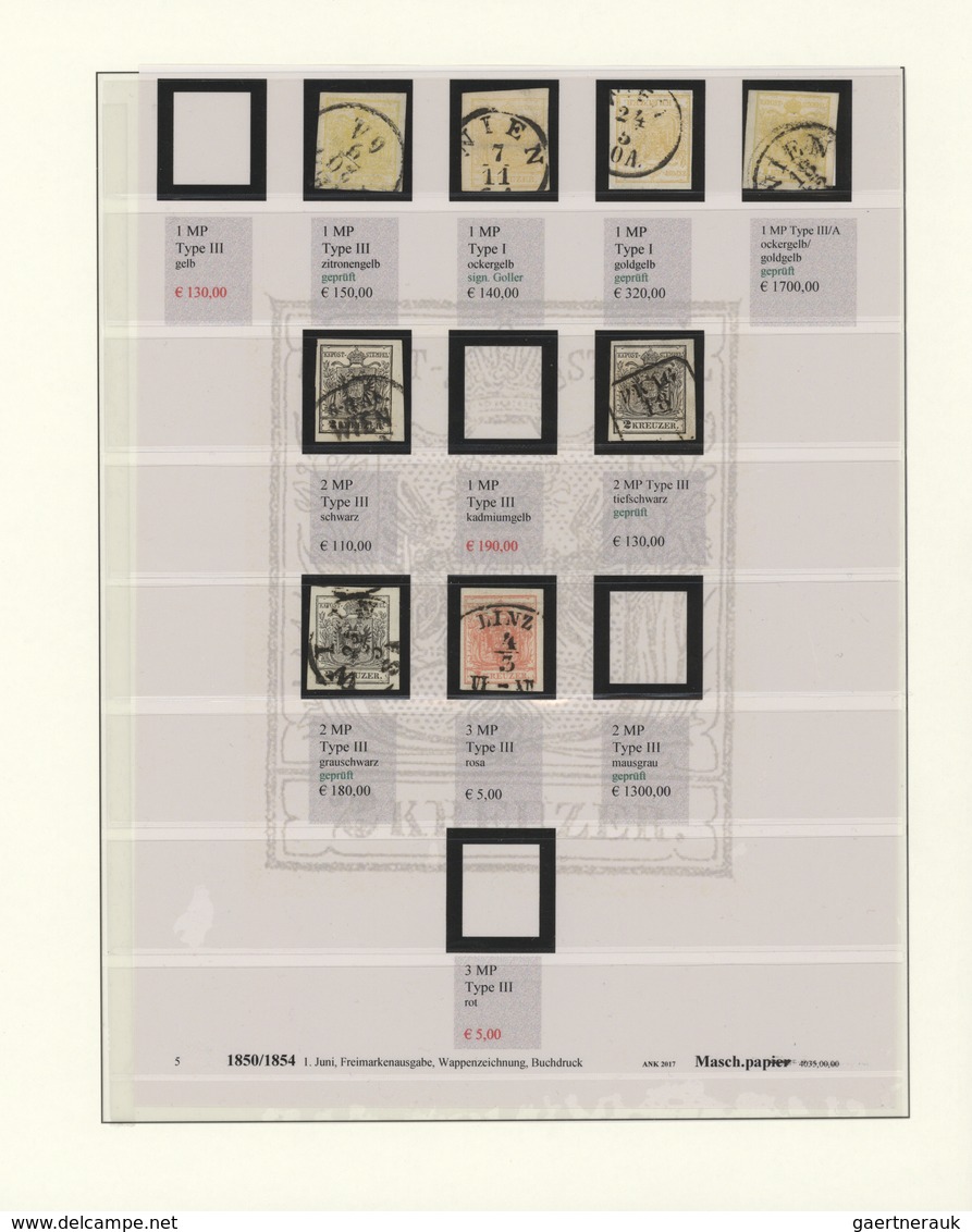 Österreich: 1850/1854, Saubere Sammlungspartie Von Ca. 70 Marken Der Ersten Ausgabe (incl. Etwas L+V - Sammlungen