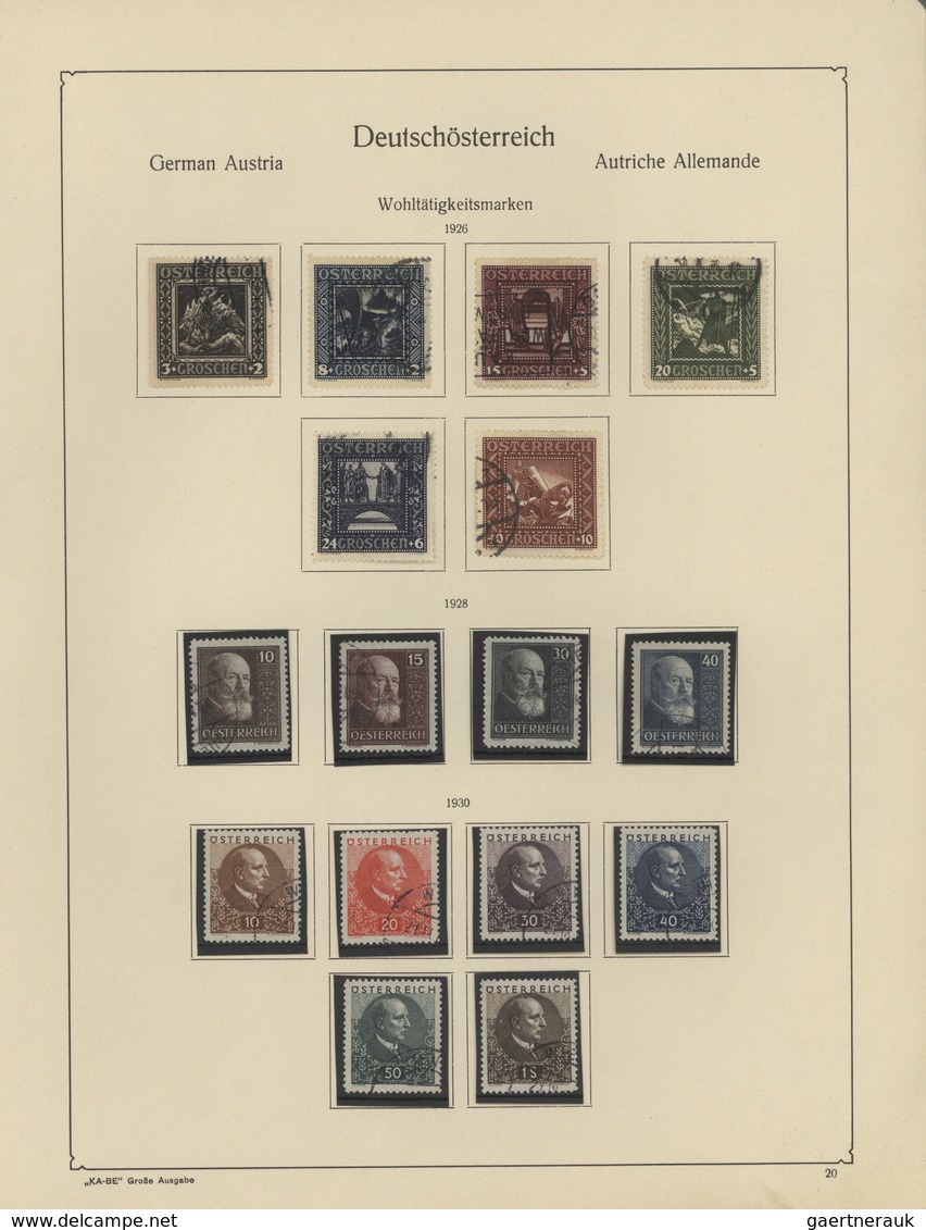 Österreich: 1850/1937, Gestempelte Sammlung Im Alten KA/BE-Vordruckalbum Ab MiNr. 1/2 Bis Erste Repu - Sammlungen