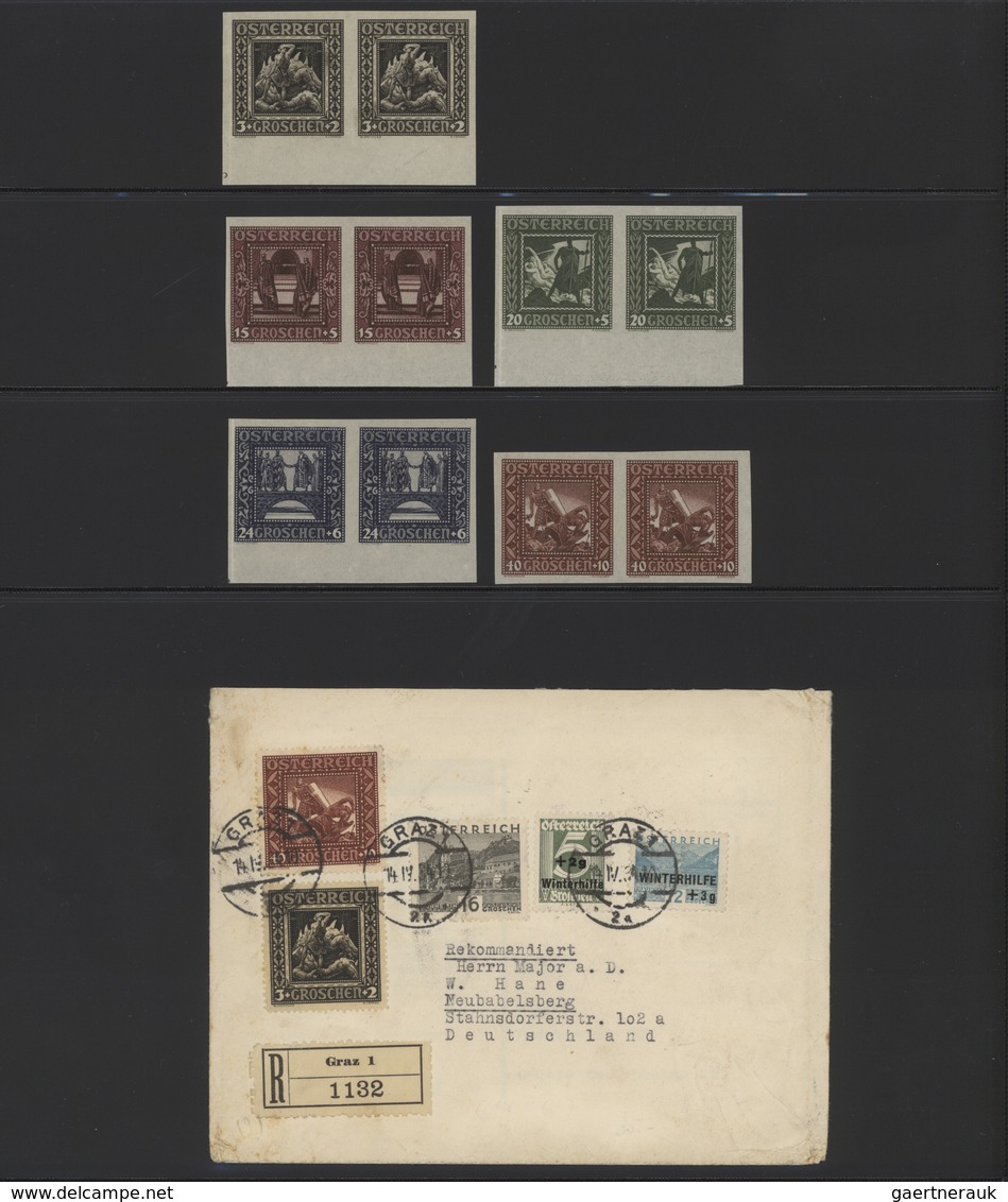 Österreich: 1850/1944, Postfrische Und Gestempelte Sammlung In 12 Alben, Dazu Neben Sehr Guten Ausga - Collections