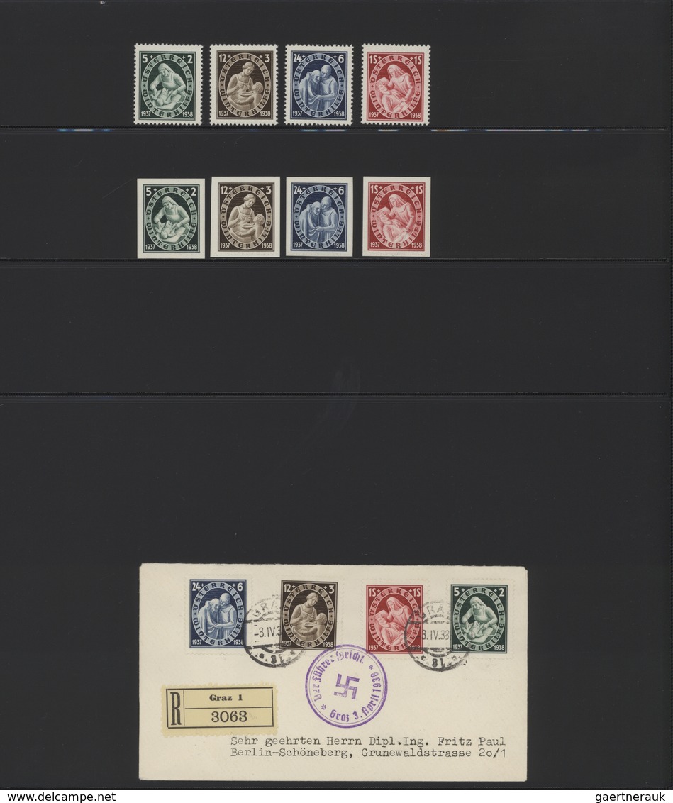 Österreich: 1850/1944, Postfrische Und Gestempelte Sammlung In 12 Alben, Dazu Neben Sehr Guten Ausga - Sammlungen