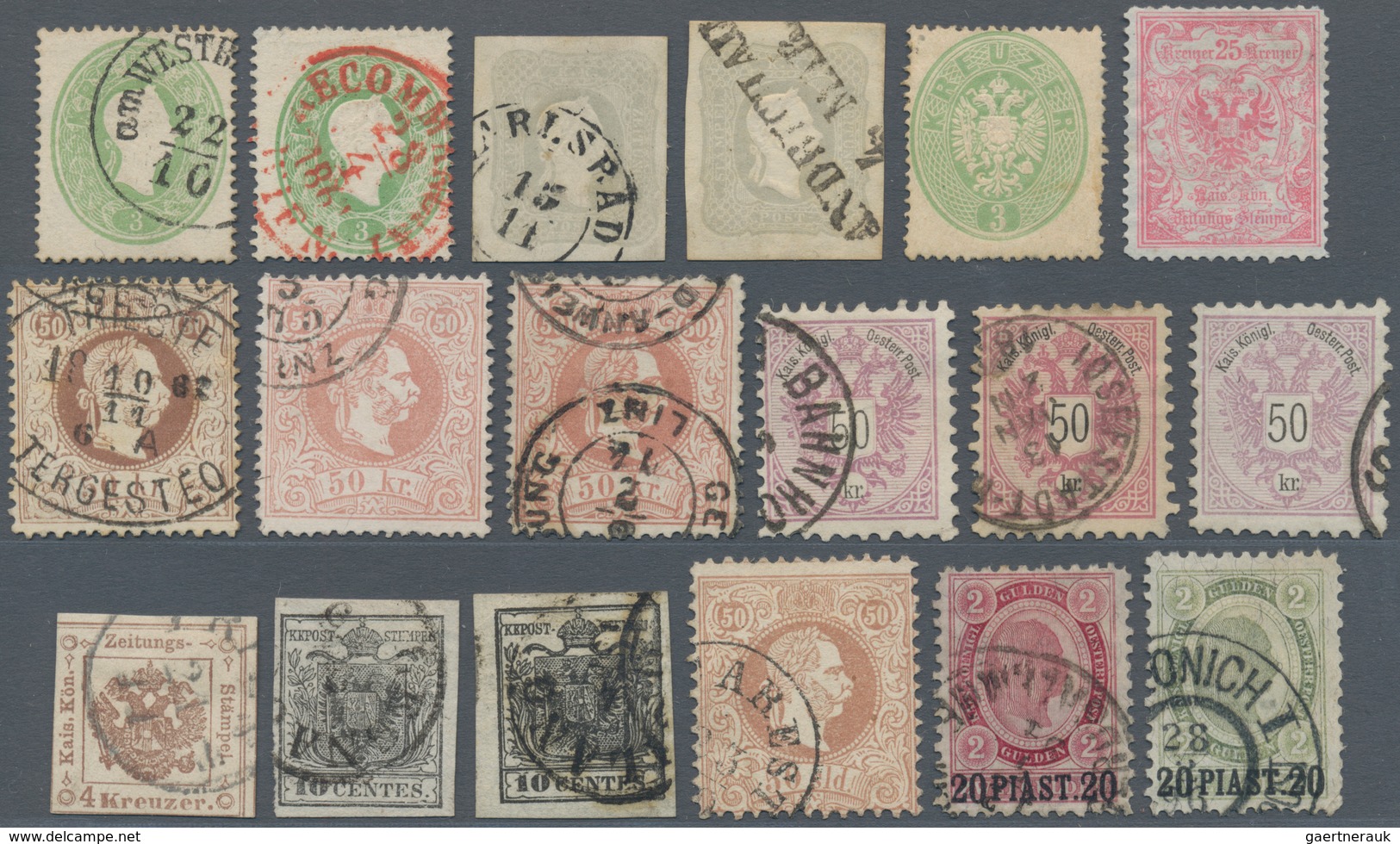 Österreich: 1850/1955 (ca.), Dubletten Auf Steckkarten Mit Zahlreichen Besseren Ausgaben Dabei Der S - Sammlungen