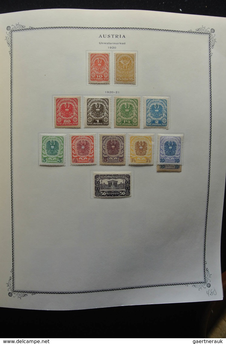 Österreich: 1850-2009: Almost Complete, Mostly Mint Hinged, Partly Double Collection Austria 1850-20 - Sammlungen