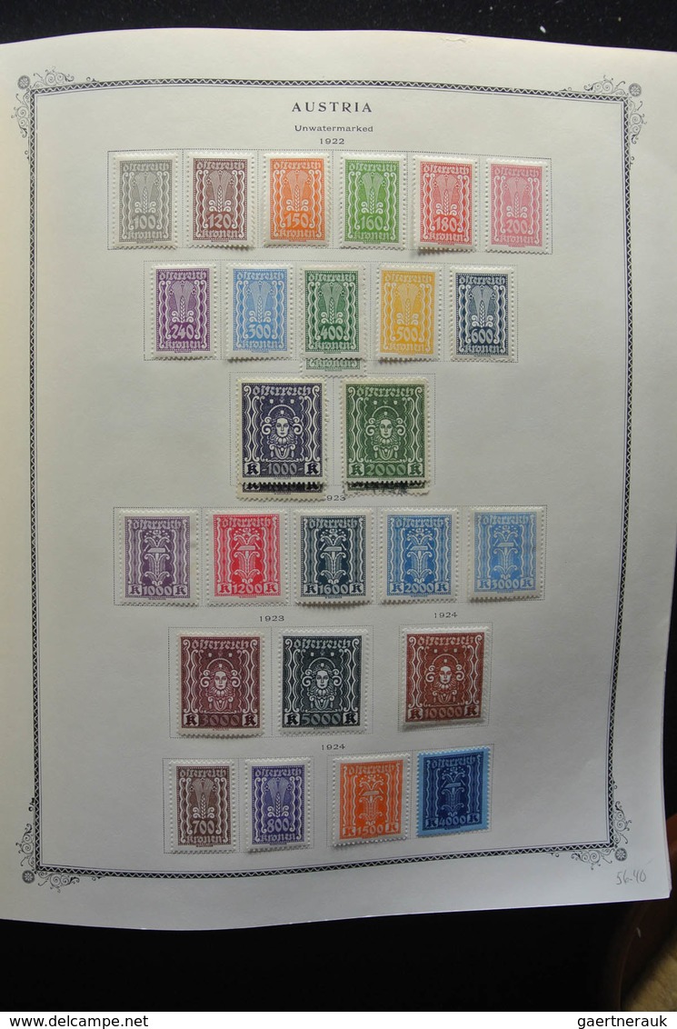 Österreich: 1850-2009: Almost Complete, Mostly Mint Hinged, Partly Double Collection Austria 1850-20 - Sammlungen